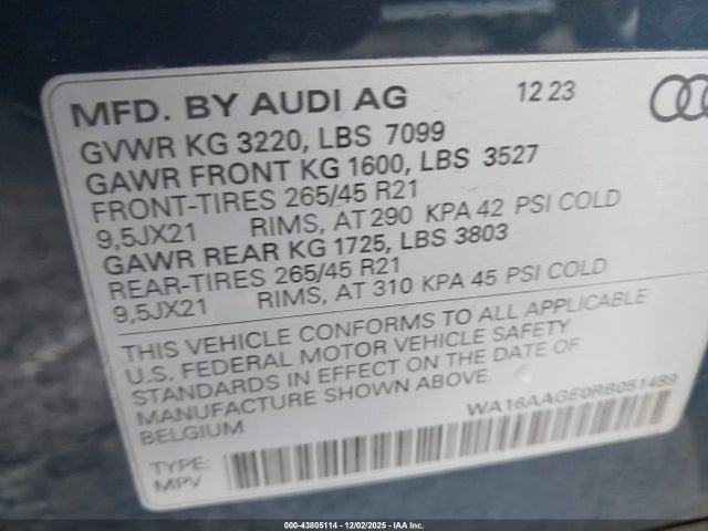 2024 AUDI Q8 E-TRON WA16AAGE0RB051489 Photo 8