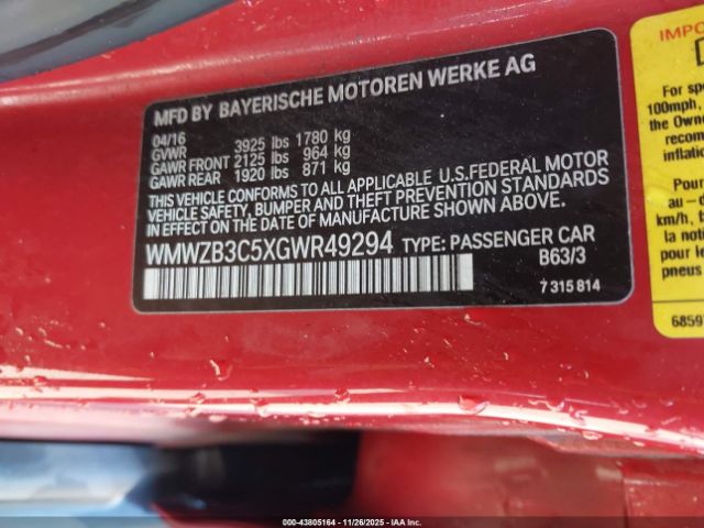 2016 MINI COUNTRYMAN WMWZB3C5XGWR49294 Photo 8