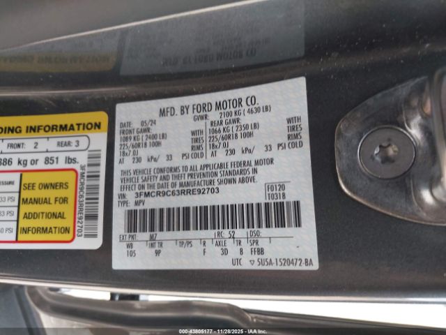 2024 FORD BRONCO SPORT 3FMCR9C63RRE92703 Photo 8