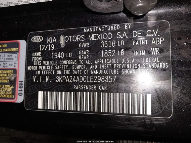 2020 KIA RIO 3KPA24AD0LE298357 Photo 8