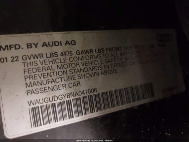 2022 AUDI A3 WAUGUDGY8NA047006 Photo 8