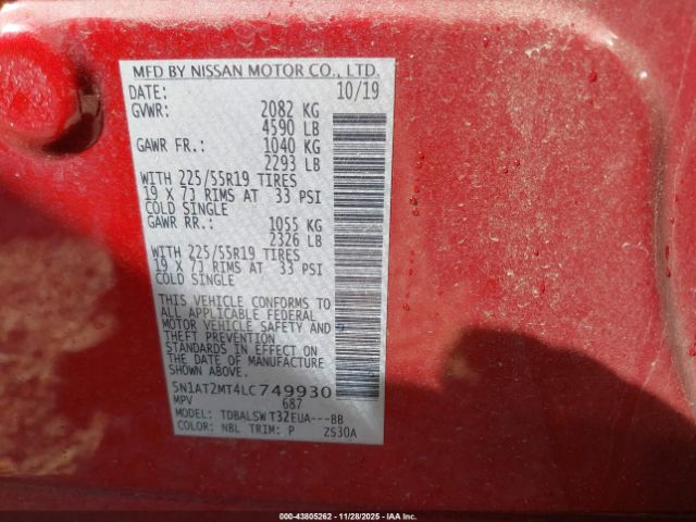 2020 NISSAN ROGUE 5N1AT2MT4LC749930 Photo 8