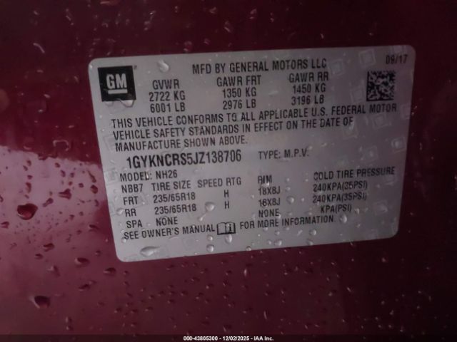 2018 CADILLAC XT5 1GYKNCRS5JZ138706 Photo 8