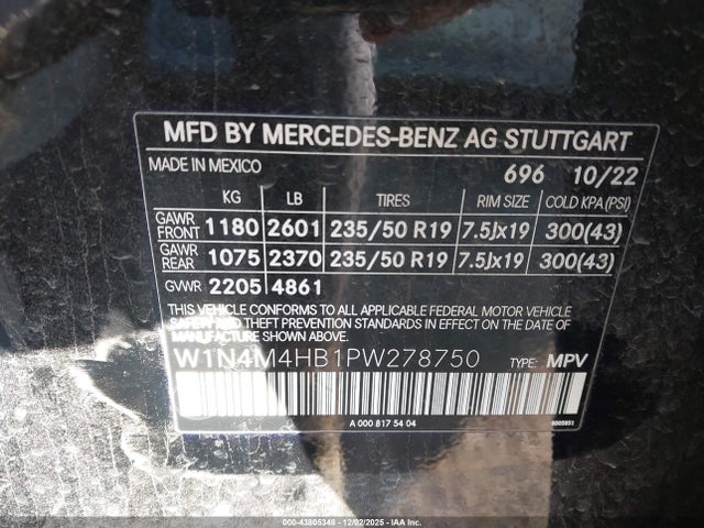 2023 MERCEDES-BENZ GLB 250 W1N4M4HB1PW278750 Photo 8