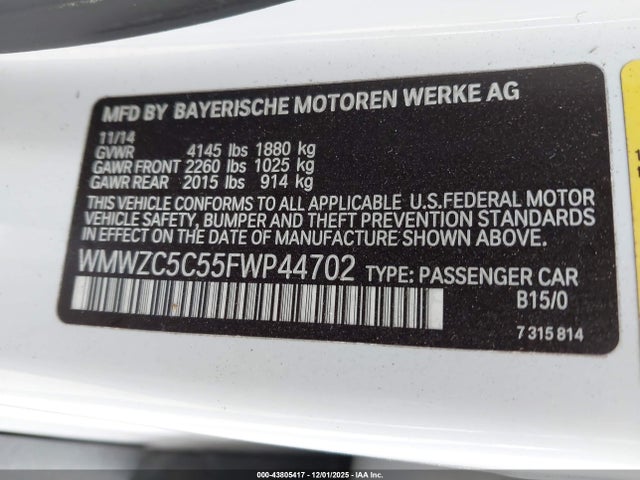 2015 MINI COUNTRYMAN WMWZC5C55FWP44702 Photo 8