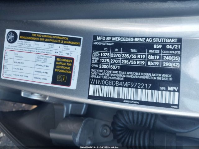 2021 MERCEDES-BENZ GLC 300 W1N0G8DB4MF972217 Photo 8