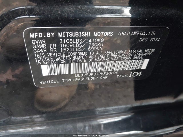 2024 MITSUBISHI MIRAGE G4 ML32FUFJ7RHF20294 Photo 8