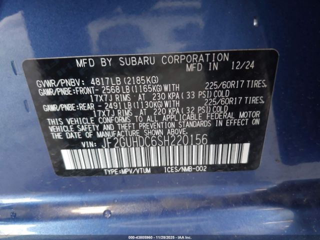 2025 SUBARU CROSSTREK JF2GUHDC6SH220156 Photo 8