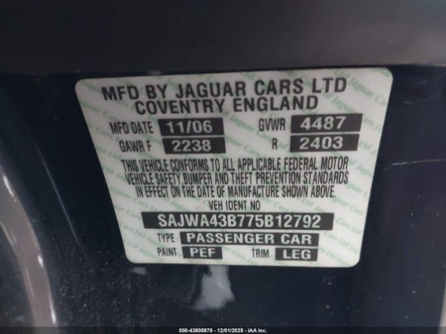 2007 JAGUAR XK SAJWA43B775B12792 Photo 8