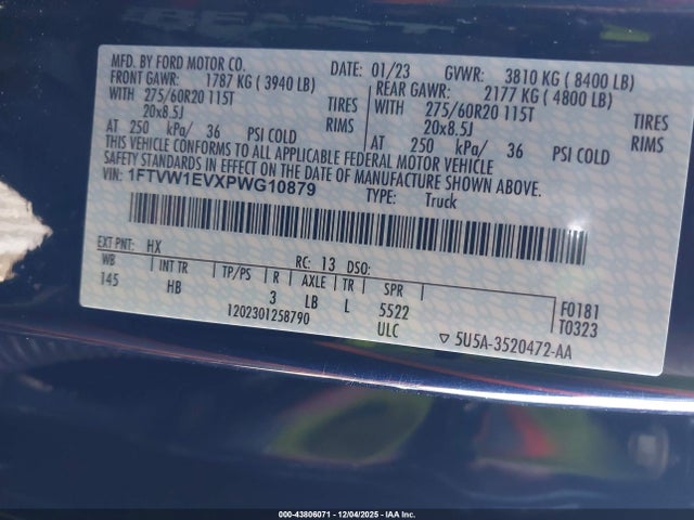 Ford F-150 Lightning Lariat 2023 1FTVW1EVXPWG10879 Image 9
