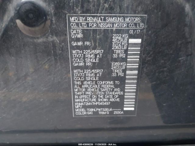 2017 NISSAN ROGUE KNMAT2MV7HP545497 Photo 8