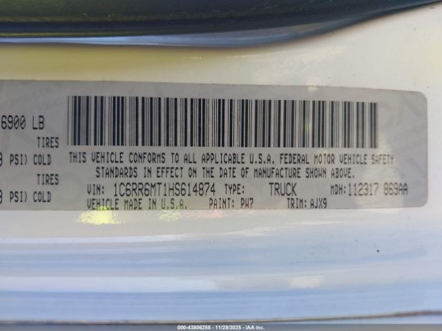 2017 RAM 1500 1C6RR6MT1HS614874 Photo 8