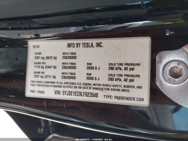 2020 TESLA MODEL 3 5YJ3E1EC9LF623548 Photo 8