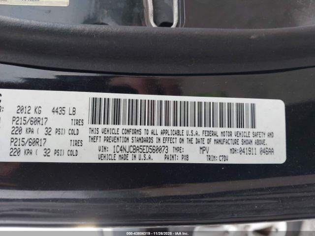 2014 JEEP COMPASS 1C4NJCBA5ED560073 Photo 8