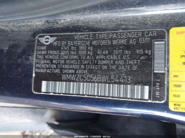 2011 MINI COOPER S COUNTRYMAN WMWZC5C56BWL54413 Photo 8