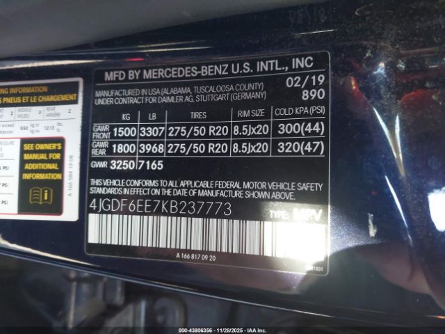 2019 MERCEDES-BENZ GLS 450 4JGDF6EE7KB237773 Photo 8