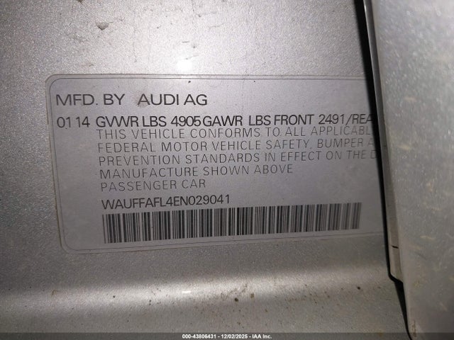 2014 AUDI A4 WAUFFAFL4EN029041 Photo 8
