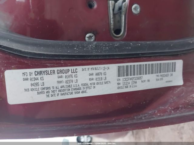 2015 DODGE DART 1C3CDFAA2FD236957 Photo 8