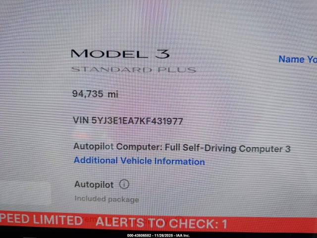 2019 TESLA MODEL 3 5YJ3E1EA7KF431977 Photo 6