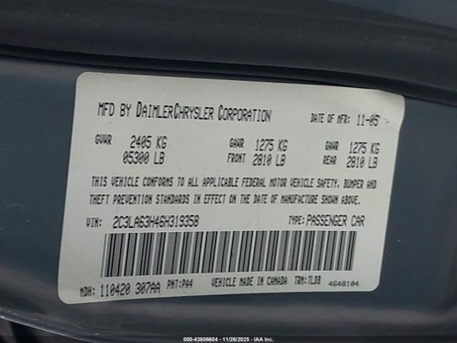 2006 CHRYSLER 300C 2C3LA63H46H319358 Photo 8