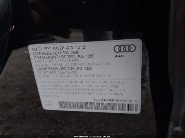 2013 AUDI Q5 WA1DGAFP9DA025612 Photo 8