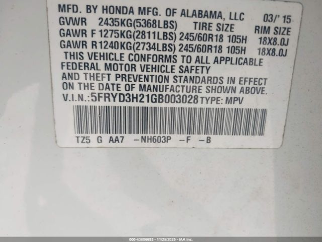 2016 ACURA MDX 5FRYD3H21GB003028 Photo 8