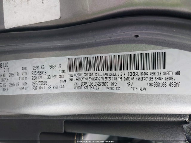 Jeep Cherokee Limited 2016 1C4PJLDB1GW272816 Image 9