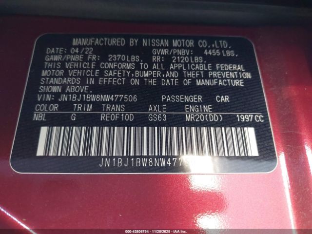 2022 NISSAN ROGUE SPORT JN1BJ1BW8NW477506 Photo 8