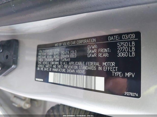 2009 VOLVO XC90 YV4CN982691520796 Photo 8