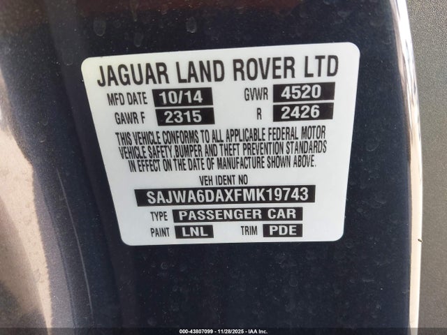 2015 JAGUAR F-TYPE SAJWA6DAXFMK19743 Photo 8