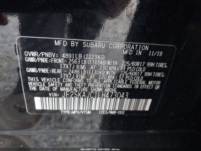 2020 SUBARU FORESTER JF2SKAJC1LH473043 Photo 8