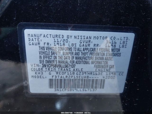 2020 NISSAN KICKS 3N1CP5BV9LL567137 Photo 8