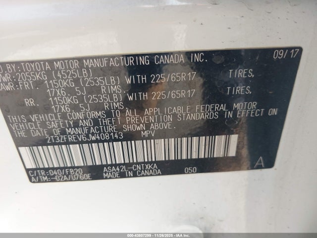 Toyota RAV4 LE 2018 2T3ZFREV6JW408143 Image 9