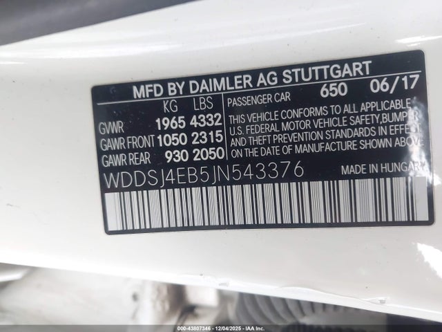 2018 MERCEDES-BENZ CLA 250 WDDSJ4EB5JN543376 Photo 8