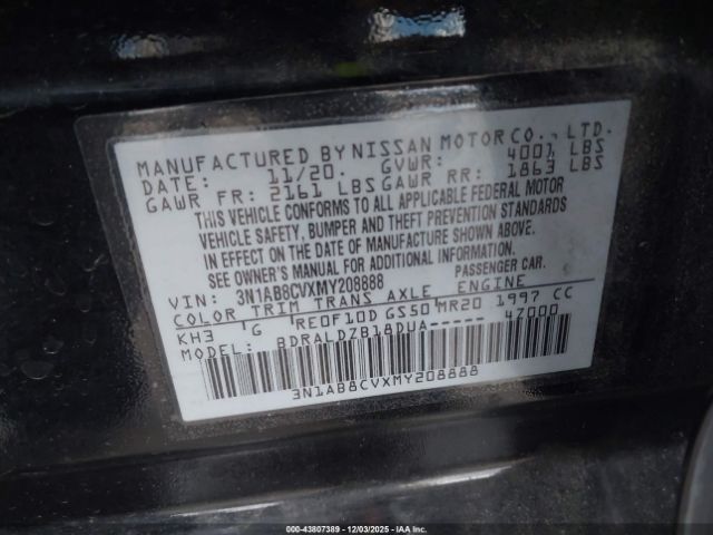 2021 NISSAN SENTRA 3N1AB8CVXMY208888 Photo 8