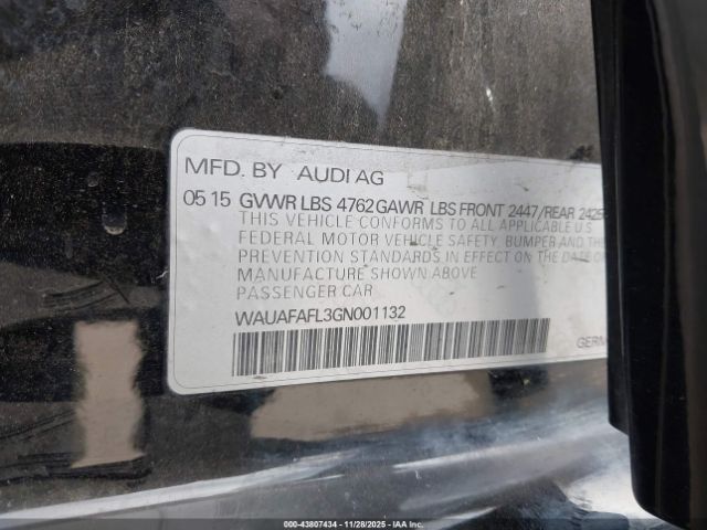 2016 AUDI A4 WAUAFAFL3GN001132 Photo 8