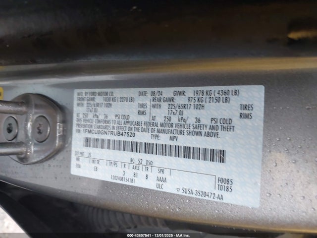 2024 FORD ESCAPE 1FMCU0GN7RUB47520 Photo 8