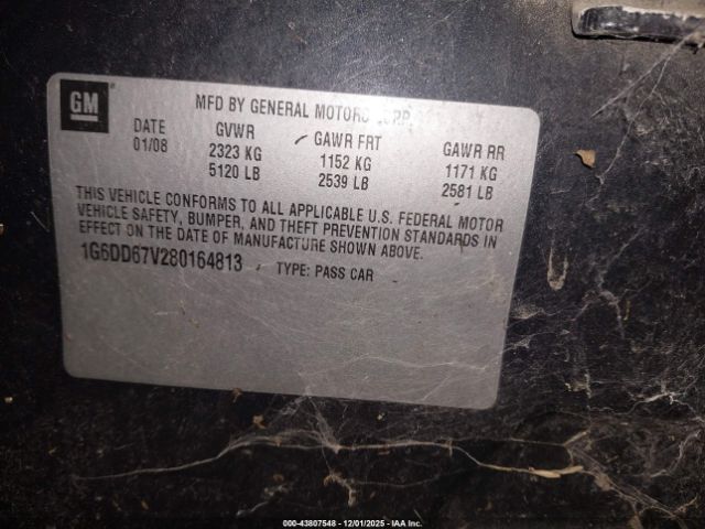 2008 CADILLAC STS 1G6DD67V280164813 Photo 8