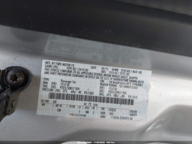 Ford C-max Hybrid Se 2015 1FADP5AU9FL110361 Image 9
