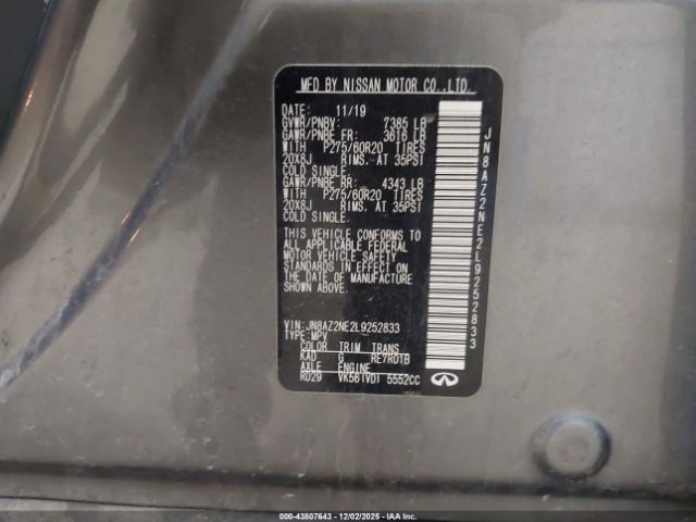 2020 INFINITI QX80 JN8AZ2NE2L9252833 Photo 8