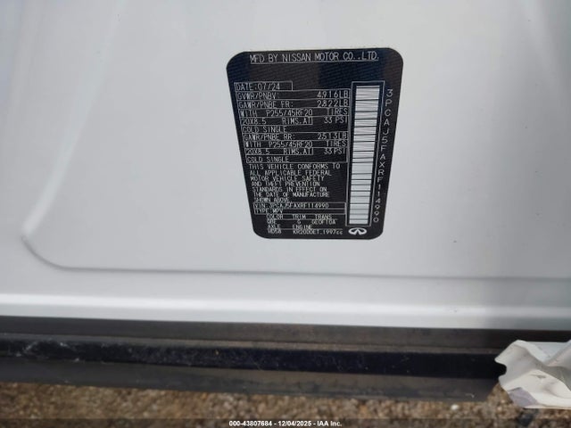 2024 INFINITI QX50 3PCAJ5FAXRF114990 Photo 8
