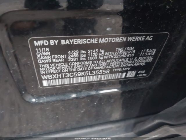 2019 BMW X1 WBXHT3C59K5L35558 Photo 8