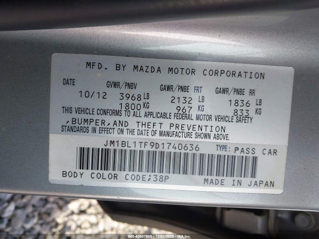 2013 MAZDA MAZDA3 JM1BL1TF9D1740636 Photo 8