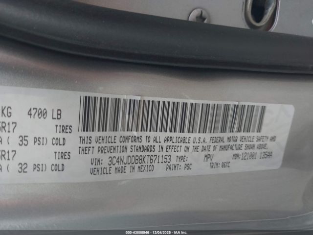 2019 JEEP COMPASS 3C4NJDDB8KT671153 Photo 8