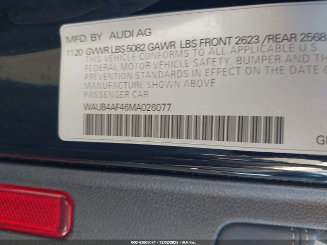2021 AUDI S4 WAUB4AF46MA026077 Photo 8