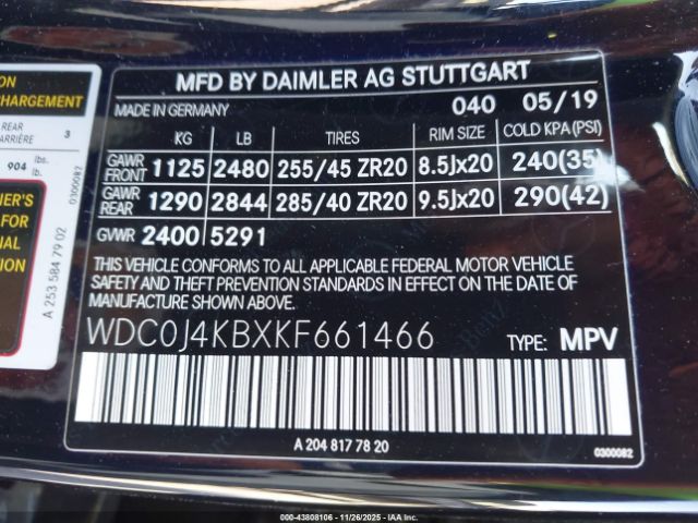 2019 MERCEDES-BENZ GLC 300 COUPE WDC0J4KBXKF661466 Photo 8