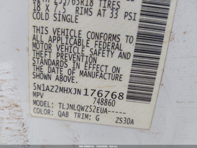 2018 NISSAN MURANO 5N1AZ2MHXJN176768 Photo 8