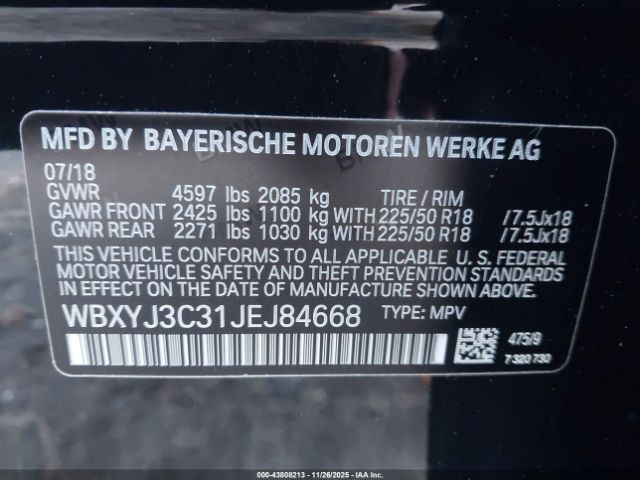 2018 BMW X2 WBXYJ3C31JEJ84668 Photo 8