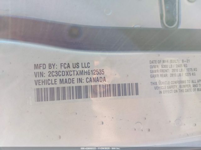 2021 DODGE CHARGER 2C3CDXCTXMH612535 Photo 8