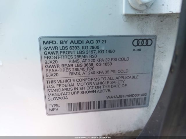 2022 AUDI Q7 WA1AJBF79ND001403 Photo 8
